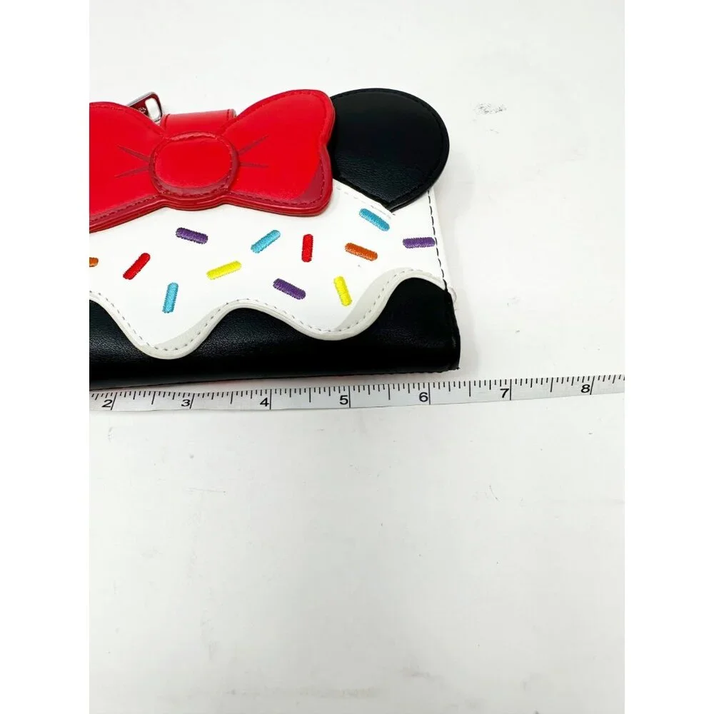 Loungefly Disney‎ Minnie Sweets Collection Cosplay Flap Wallet Sprinkle Cupcake